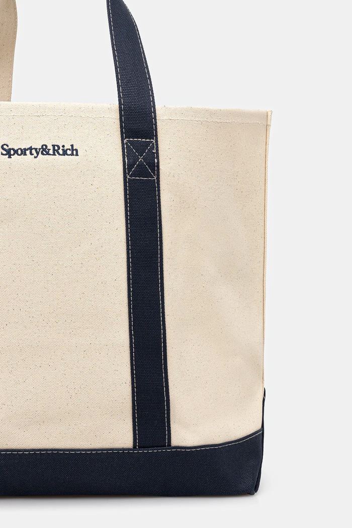 Accessories Sporty & Rich cotton bag Eden Crest Two Tone Tote BA00660673BE06 beige