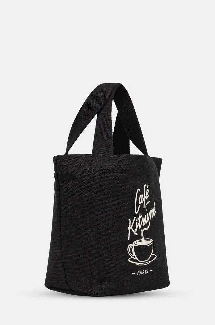 Хлопковая сумка Café Kitsuné Coffee Cup Mini Tote CKNU05107WW9001 чёрный AW25