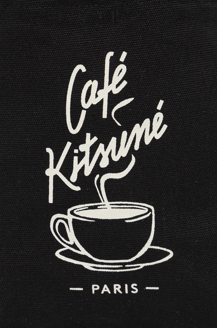 Хлопковая сумка Café Kitsuné Coffee Cup Mini Tote чёрный CKNU05107WW9001