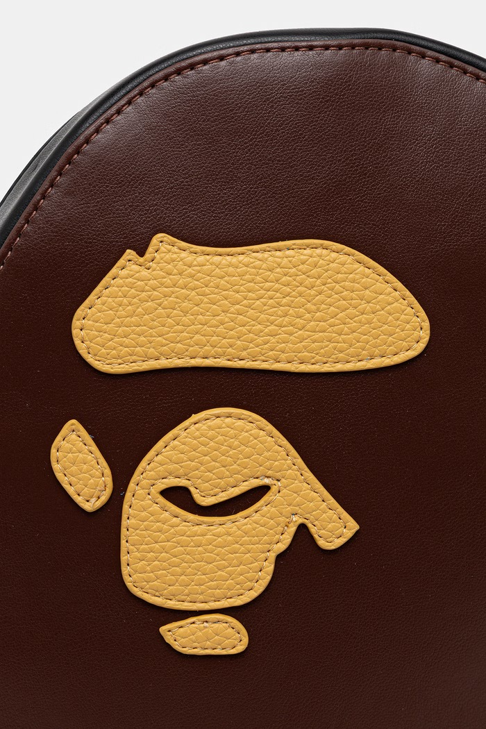 Σακίδιο A Bathing Ape Ape Head καφέ 001SGL801008M