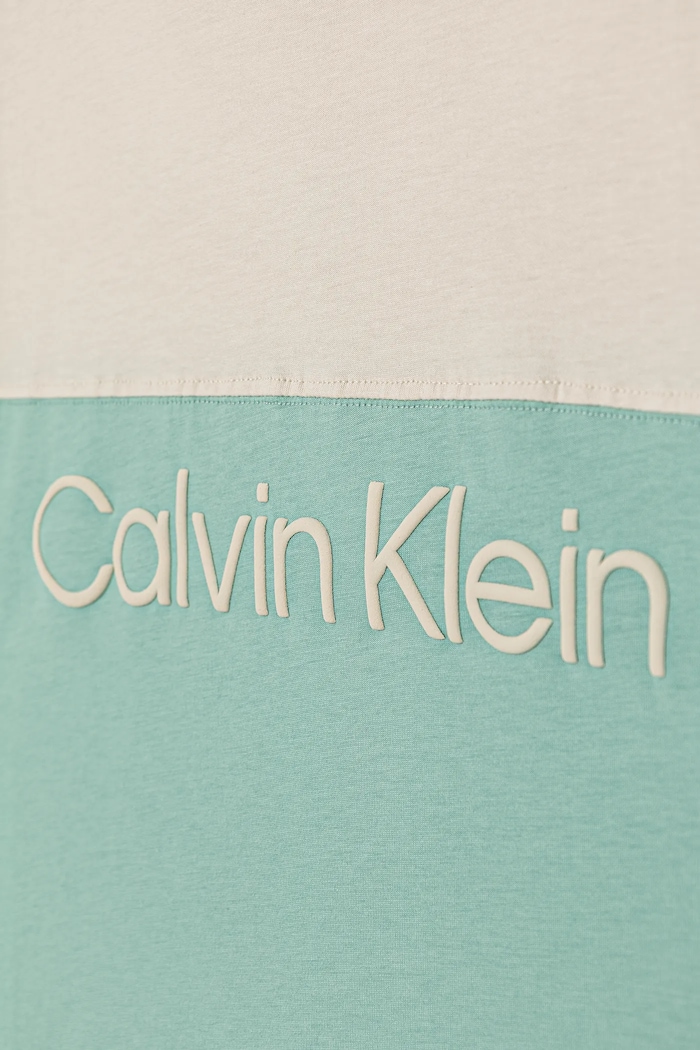 Chłopiec Calvin Klein Jeans t-shirt bawełniany dziecięcy IB0IB02528.128.170.9BYA turkusowy