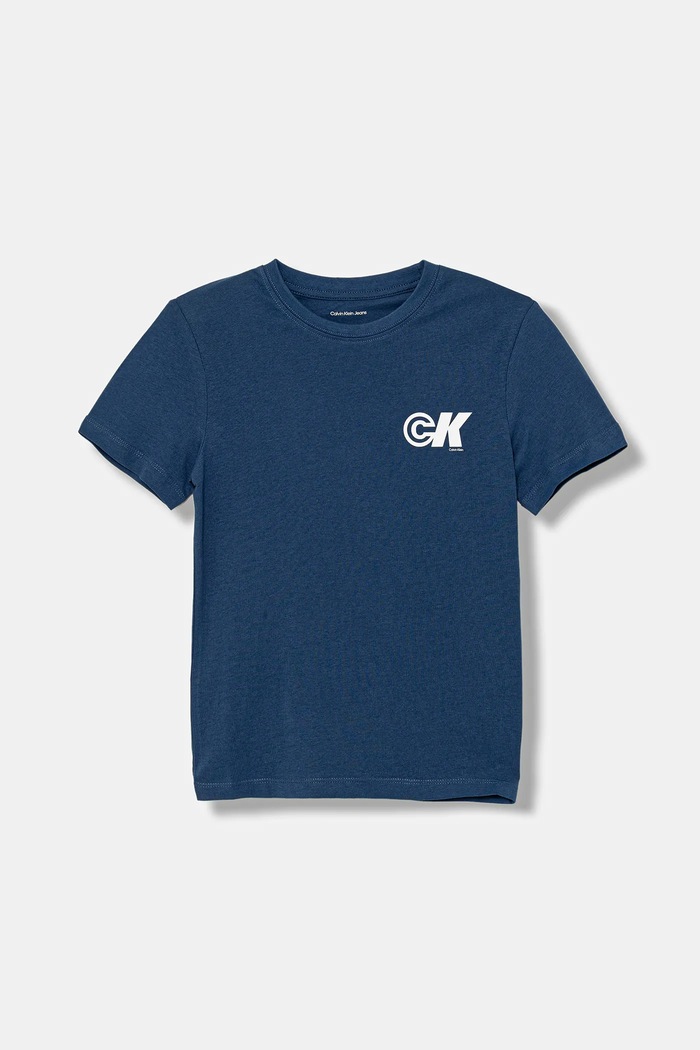 Calvin Klein Jeans t-shirt bawełniany dziecięcy IB0IB02544.9BYA niebieski AW25