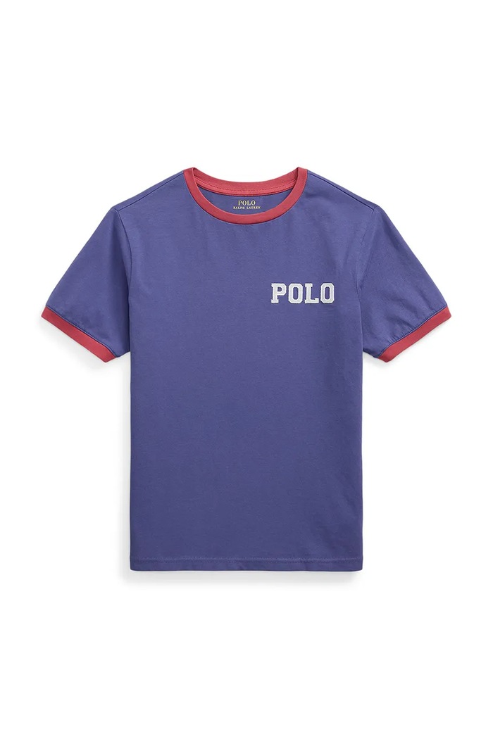 Детска памучна тениска Polo Ralph Lauren памук тъмносин 323971297003
