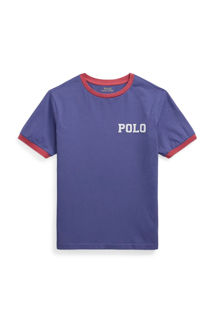 Детска памучна тениска Polo Ralph Lauren памук тъмносин 323971297003