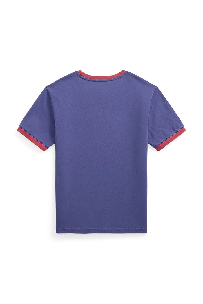 Детска памучна тениска Polo Ralph Lauren 323971297003 тъмносин AW25