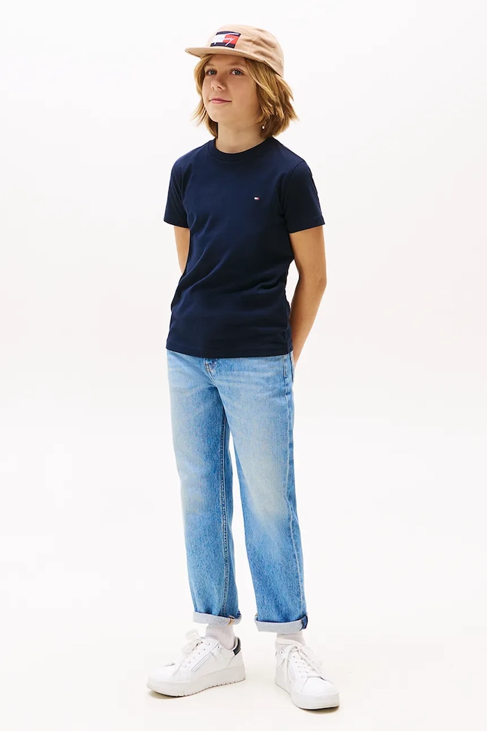 Băieți Tommy Hilfiger Tricou pentru copii din bumbac KB0KB06879.74.122.9BYA bleumarin