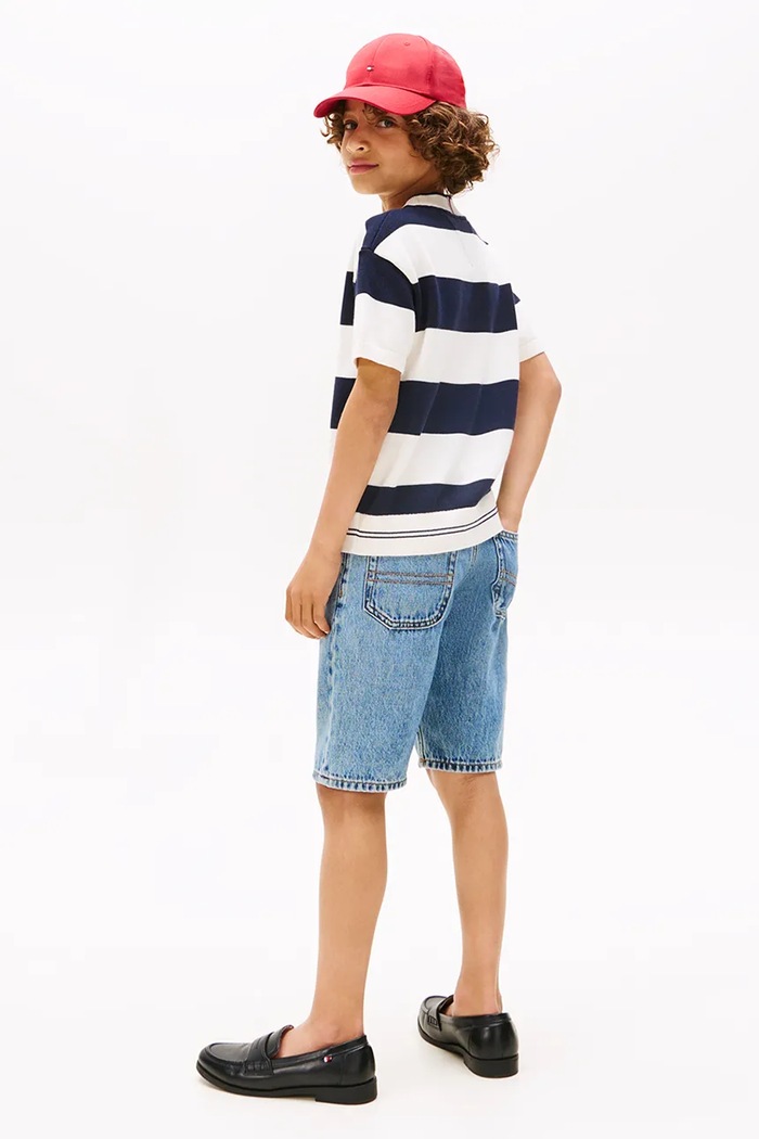 Dětské bavlněné tričko Tommy Hilfiger námořnická modř KB0KB09809.128.176.9BYA