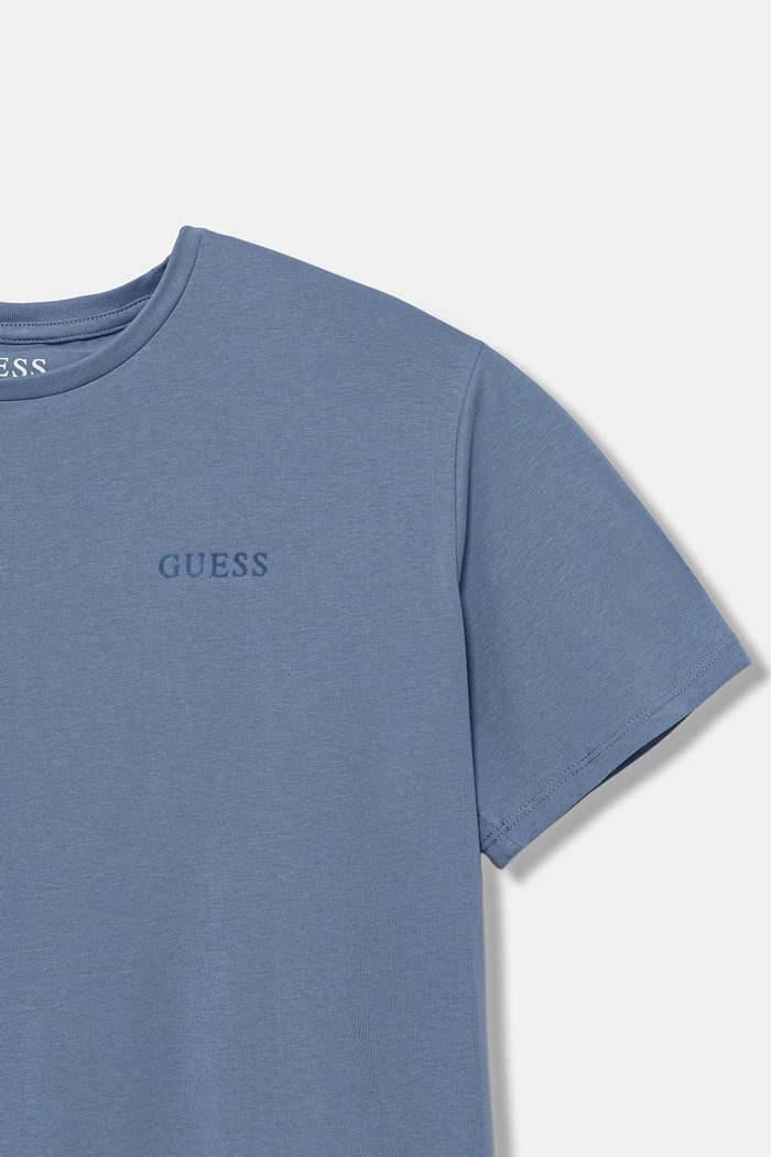 Chłopiec Guess T-shirt bawełniany dziecięcy L5YI39.K8HM4.9BYA niebieski