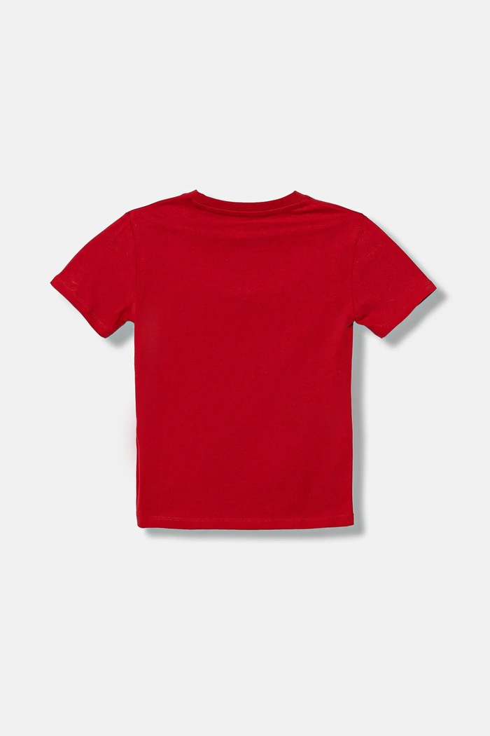 Guess T-shirt bawełniany dziecięcy N5YI00.K8HM4.9BYA czerwony AW25