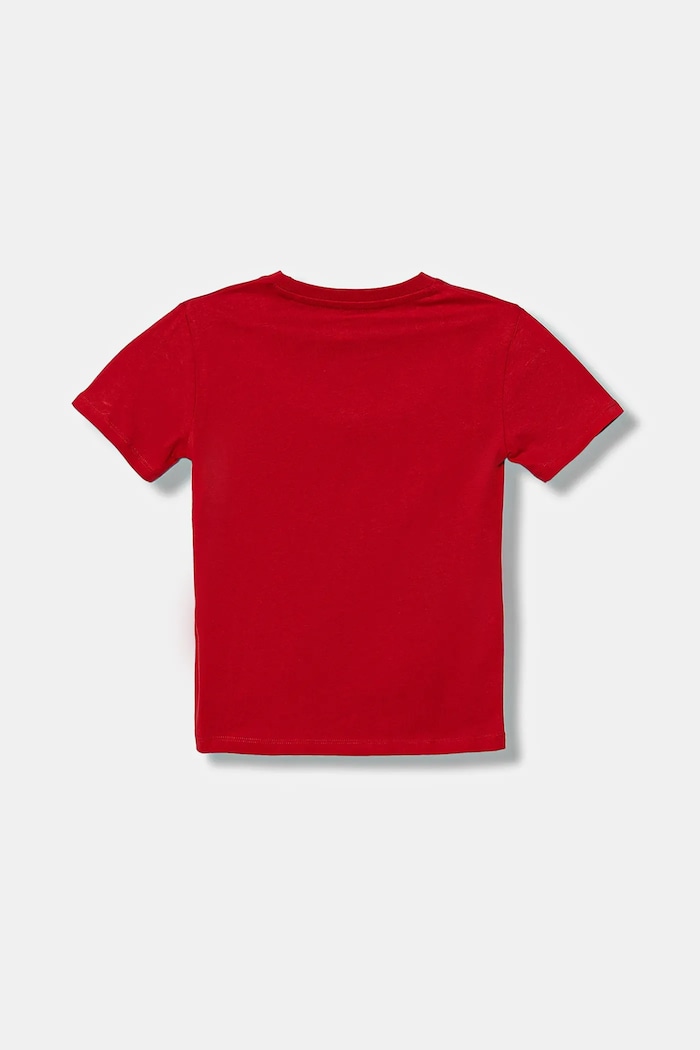 Guess T-shirt bawełniany dziecięcy N5YI00.K8HM4.9BYA czerwony AW25