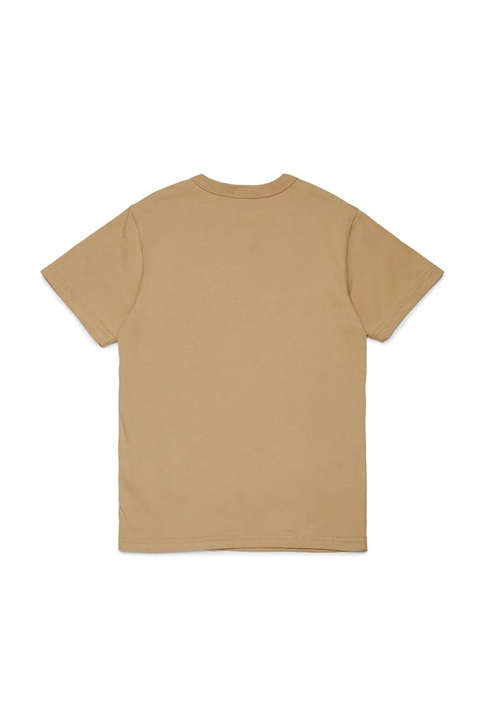 Diesel t-shirt bawełniany dziecięcy TUNDRA T-SHIRT J02464 beżowy AW25