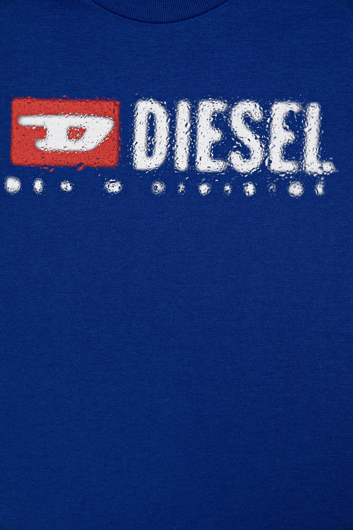 CHLAPEC Dětské bavlněné tričko Diesel TADJUSTK14 T-SHIRT J02475.00YI9 modrá