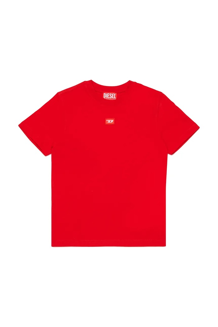 Detské bavlnené tričko Diesel TXDIEGO T-SHIRT bavlna červená J02501