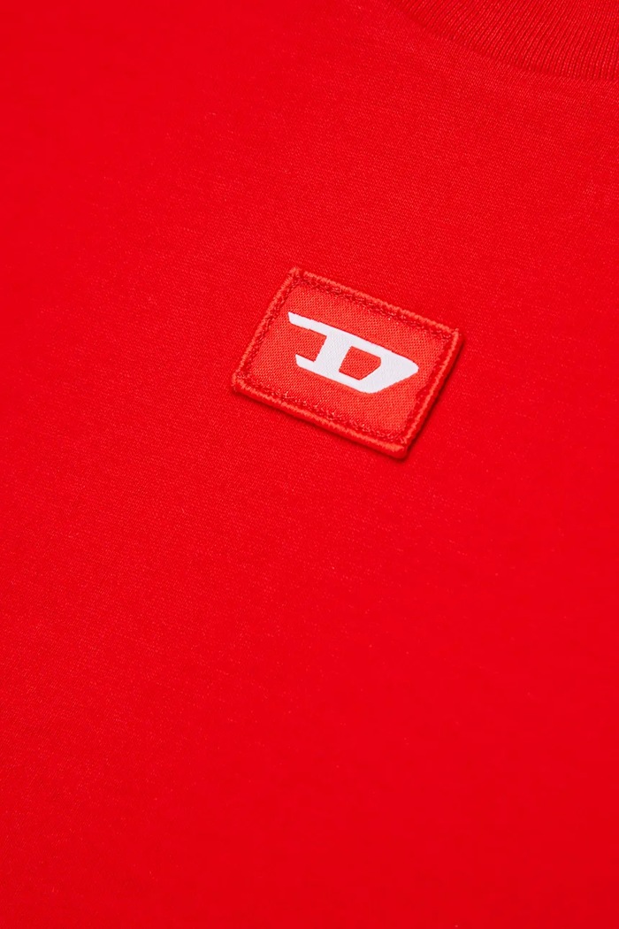 Detské bavlnené tričko Diesel TXDIEGO T-SHIRT červená J02501