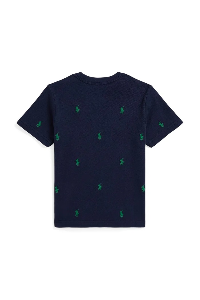 Polo Ralph Lauren t-shirt bawełniany dziecięcy 322844626012 granatowy AW25