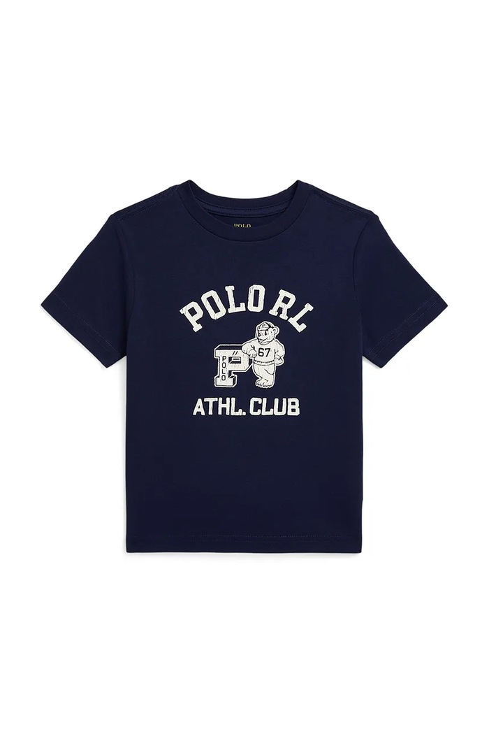 Polo Ralph Lauren t-shirt bawełniany dziecięcy nadruk granatowy 322981269001