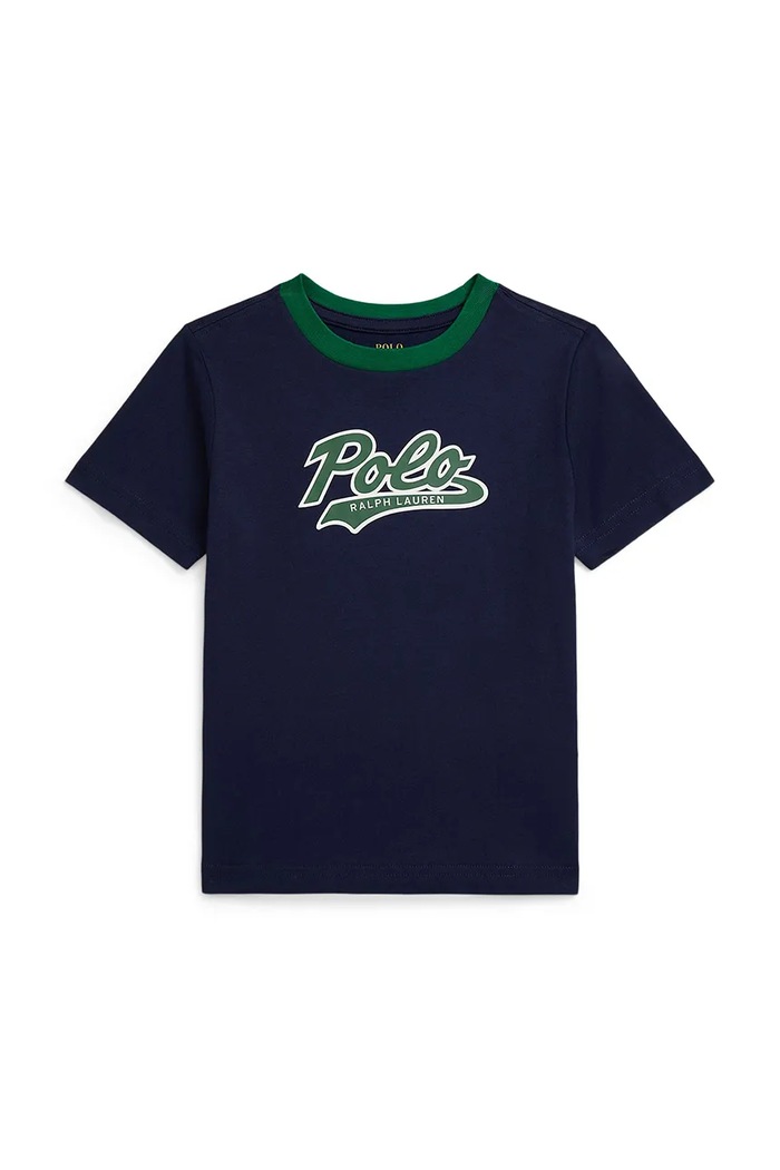 Polo Ralph Lauren t-shirt in cotone per bambini 322P02588001 blu navy AW25