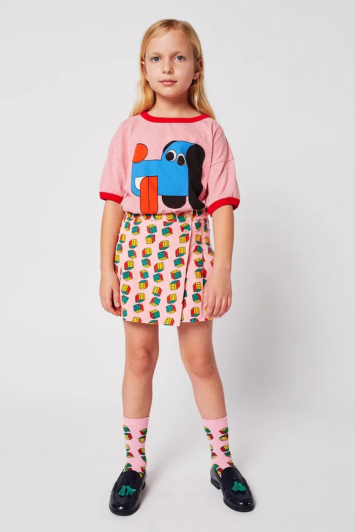 Bobo Choses t-shirt bawełniany dziecięcy Doggy Mate różowy 225AC002