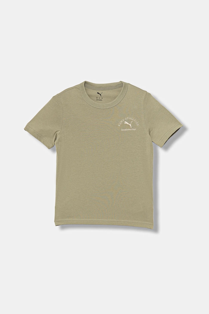 Puma t-shirt bawełniany dziecięcy PUMA CLASS Graphic Tee B nadruk zielony 688850