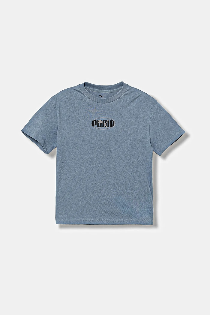 Dječja pamučna majica kratkih rukava Puma ESS LOGO LAB Relaxed Execution Tee B pamuk plava 688984.