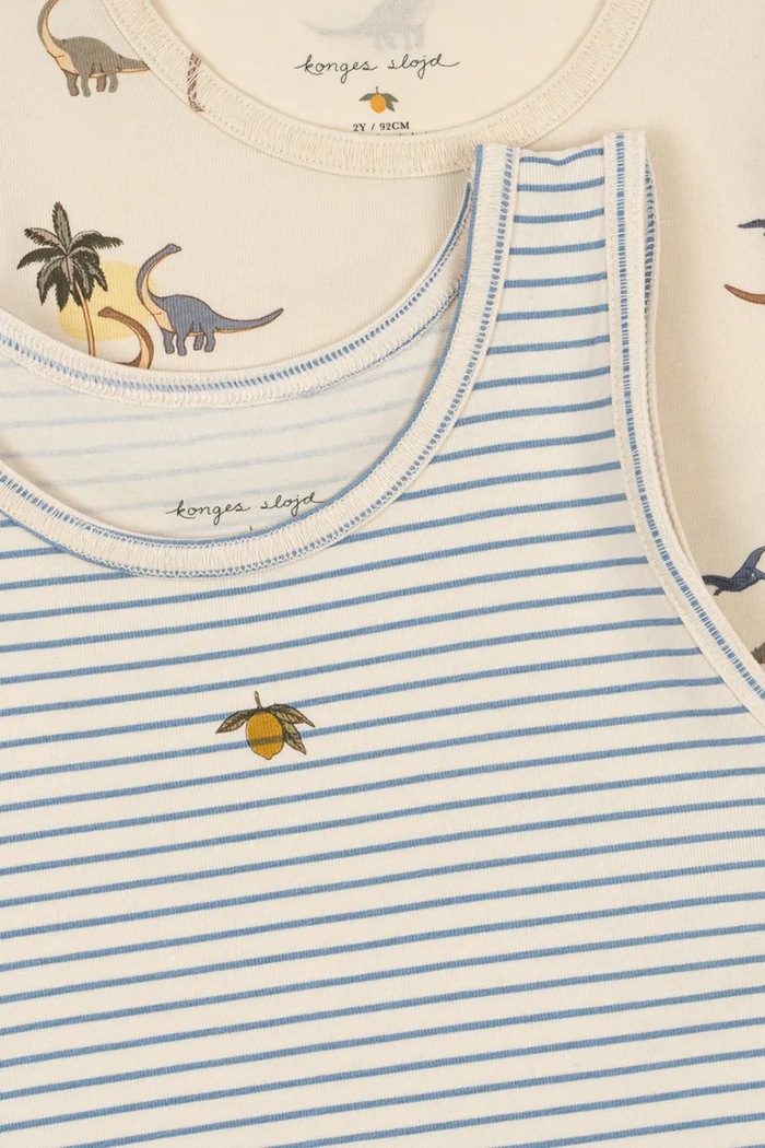 Băieți Konges Sløjd top copii BASIC 2 PACK TANKTOP GOTS 2-pack KS103697.9BYA bej