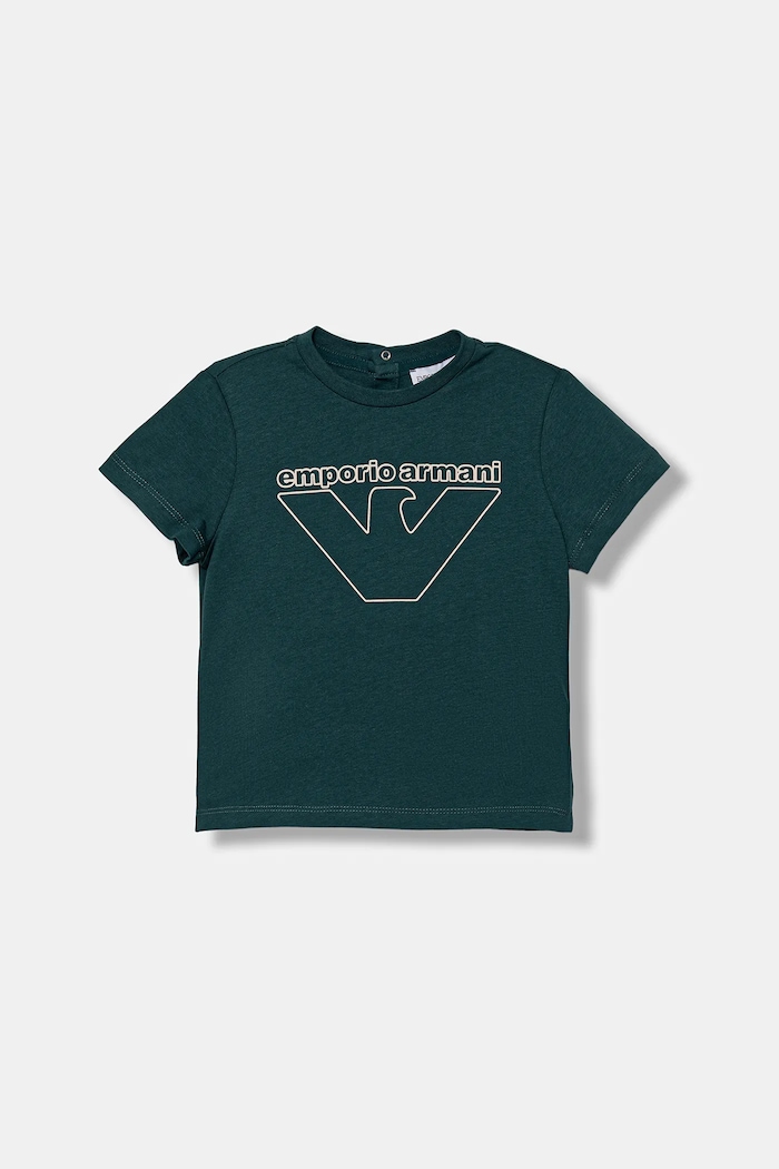 Chłopiec Emporio Armani T-shirt bawełniany niemowlęcy 3-pack EB000823.AF14503 granatowy