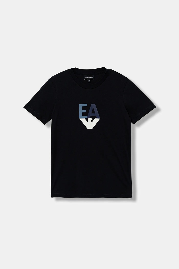 Emporio Armani t-shirt bawełniany dziecięcy 3-pack EB000832.AF14503 granatowy AW25