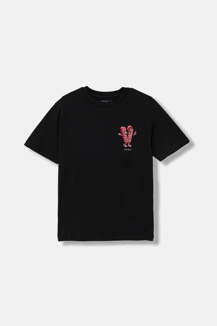 Otroška bombažna kratka majica Vans Brick and Mortar SS VN000PY6BLK1 črna AW25