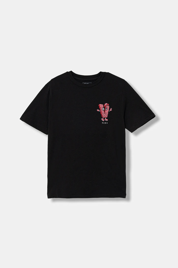 Otroška bombažna kratka majica Vans Brick and Mortar SS VN000PY6BLK1 črna AW25