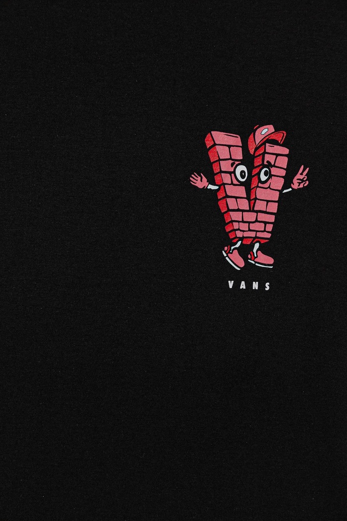Dečki Otroška bombažna kratka majica Vans Brick and Mortar SS VN000PY6BLK1 črna