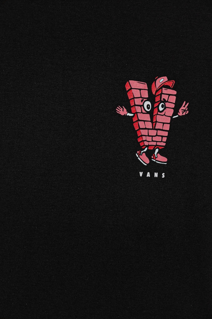 Dečki Otroška bombažna kratka majica Vans Brick and Mortar SS VN000PY6BLK1 črna