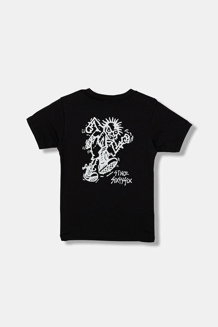Vans t-shirt bawełniany dziecięcy Stomper SS pozostałe czarny VN000Q02BLK1