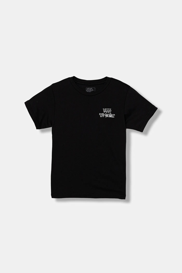 Vans t-shirt bawełniany dziecięcy Stomper SS VN000Q02BLK1 czarny AW25