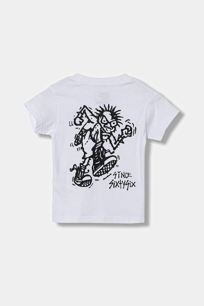 Detské bavlnené tričko Vans Stomper SS bavlna biela VN000Q02WHT1