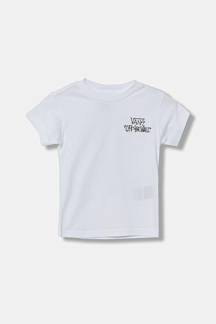 Detské bavlnené tričko Vans Stomper SS VN000Q02WHT1 biela AW25