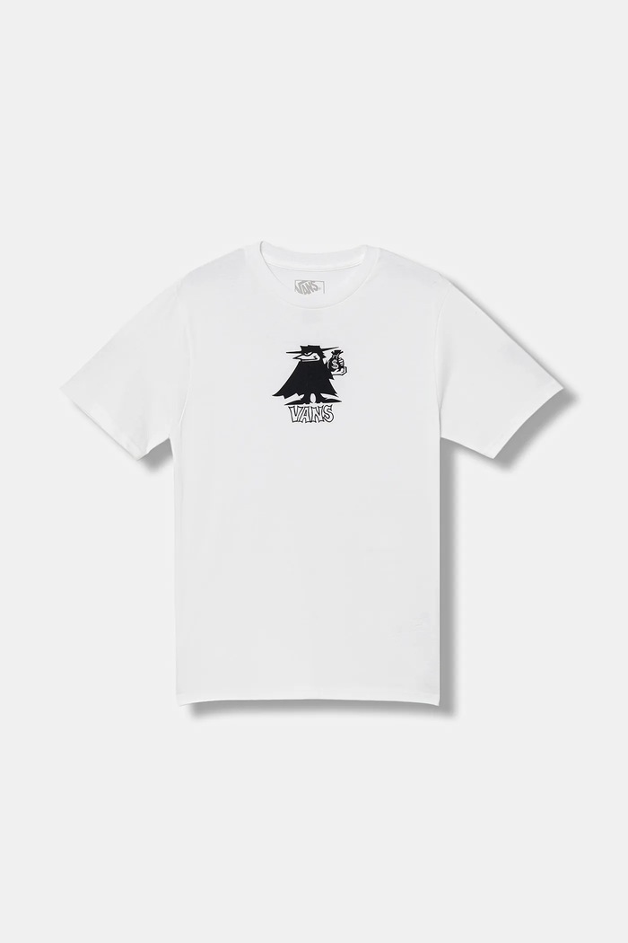 Vans t-shirt bawełniany dziecięcy Classified SS nadruk biały VN000R05WHT1