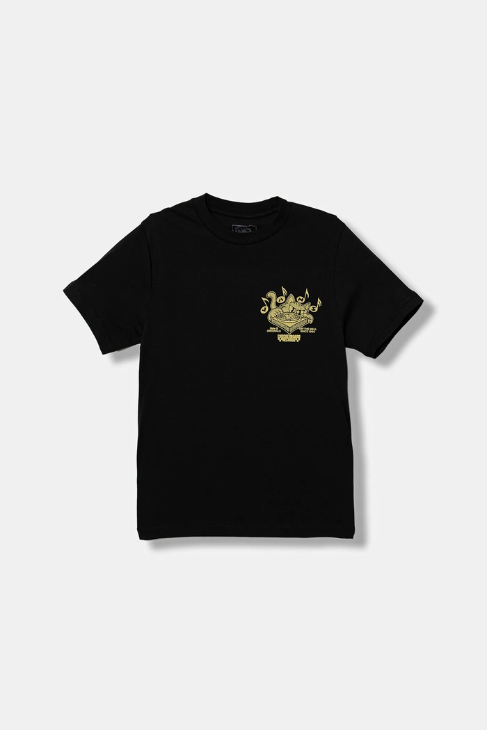 Vans t-shirt bawełniany dziecięcy BY SCRATCHED RECORDS TEE VN000RCGBLK1 czarny AW25