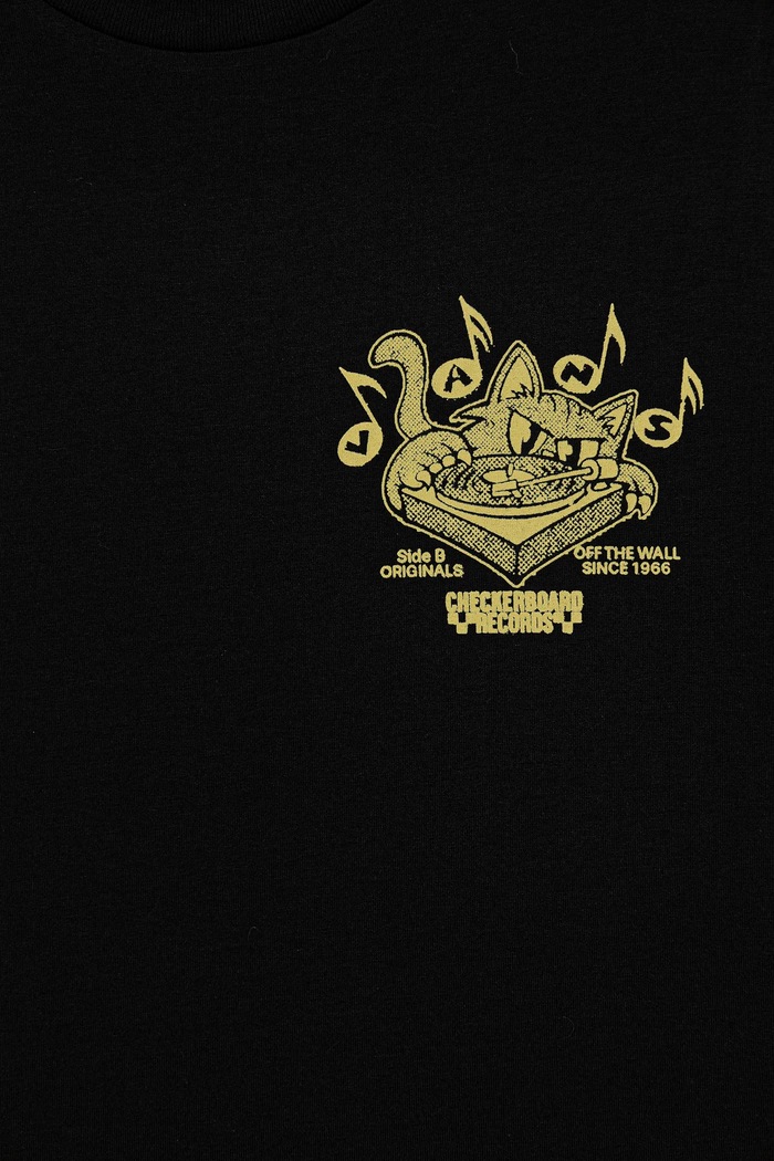 Chłopiec Vans t-shirt bawełniany dziecięcy BY SCRATCHED RECORDS TEE VN000RCGBLK1 czarny