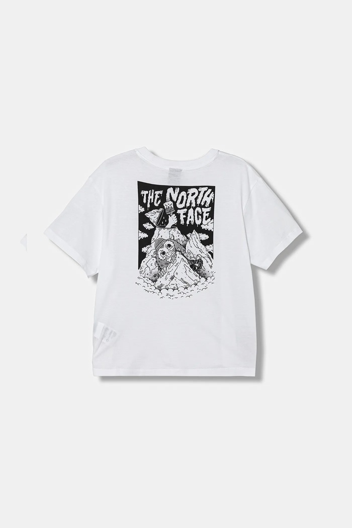 The North Face gyerek pamut póló B SPORTS OVERSIZED POCKET SS TEE - GRAPH NF0A8EAKFN41 fehér AW25