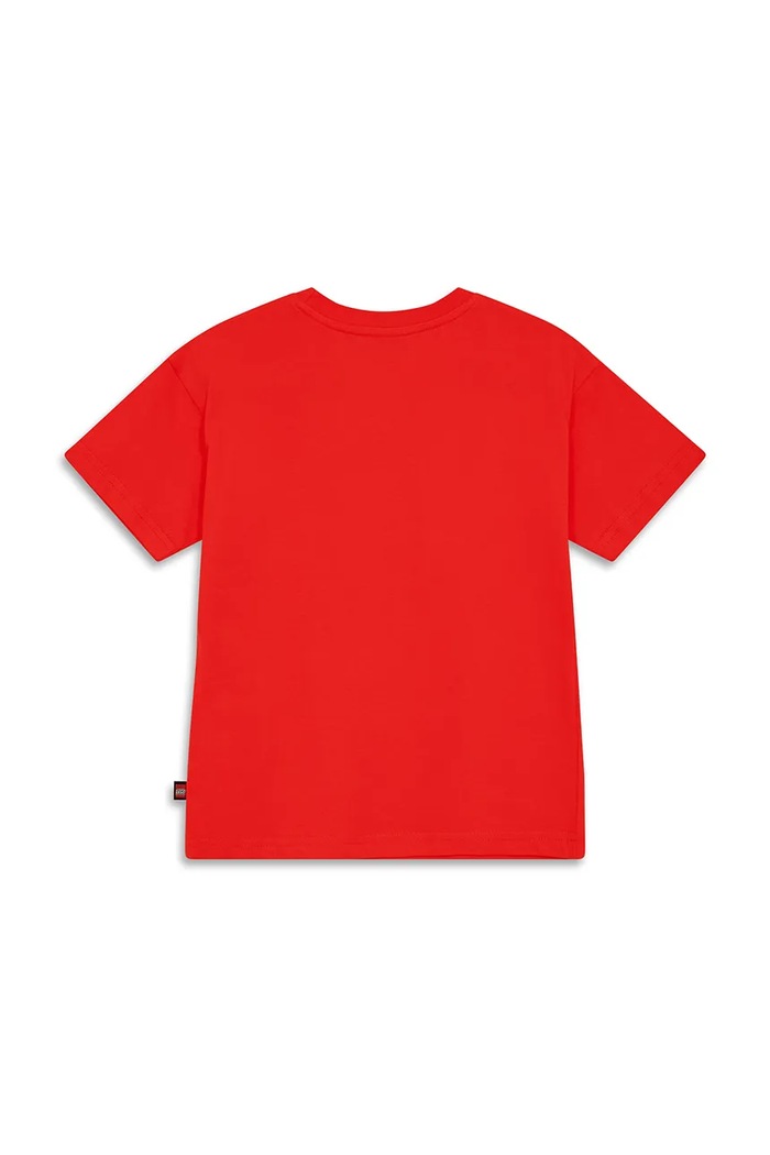 Lego t-shirt bawełniany dziecięcy LWTAFFY 621 11011249 czerwony AW25