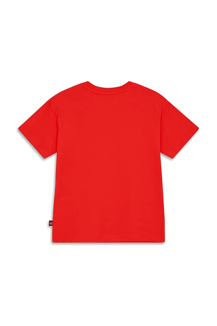 Lego t-shirt bawełniany dziecięcy LWTAFFY 621 11011249 czerwony AW25