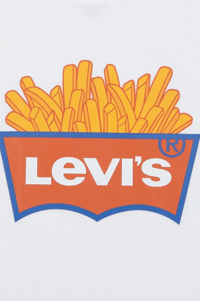 Chlapec Detské tričko Levi's FRENCH FRY TEE 9EN623 biela