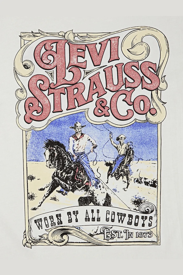 Chłopiec Levi's t-shirt dziecięcy WORN BY COWBOYS TEE 9EN901 beżowy
