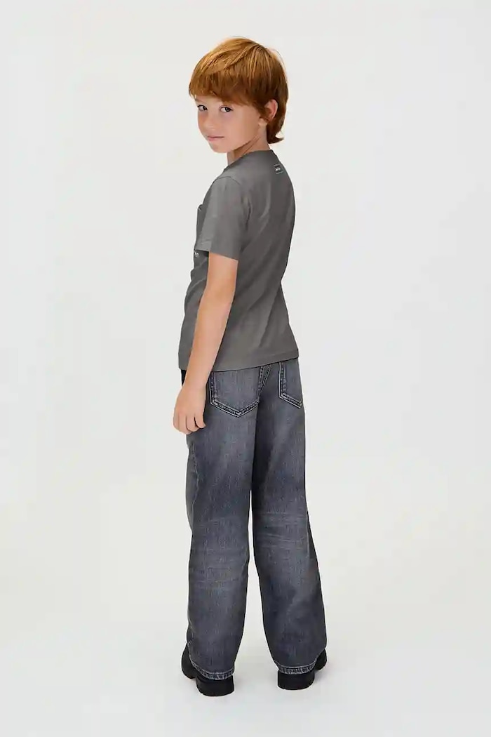Calvin Klein Jeans t-shirt bawełniany dziecięcy szary IB0IB02588.9BYA