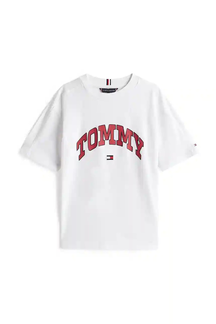 Tommy Hilfiger t-shirt bawełniany dziecięcy KB0KB09939.128.176.9BYA biały AW25