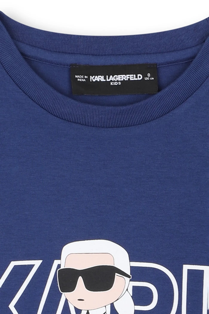 Chłopiec Karl Lagerfeld t-shirt bawełniany dziecięcy Z30956.162.174 niebieski