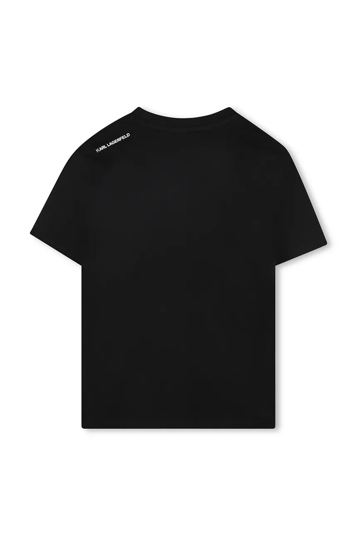 Karl Lagerfeld t-shirt bawełniany dziecięcy Z30957.86.108 czarny AW25