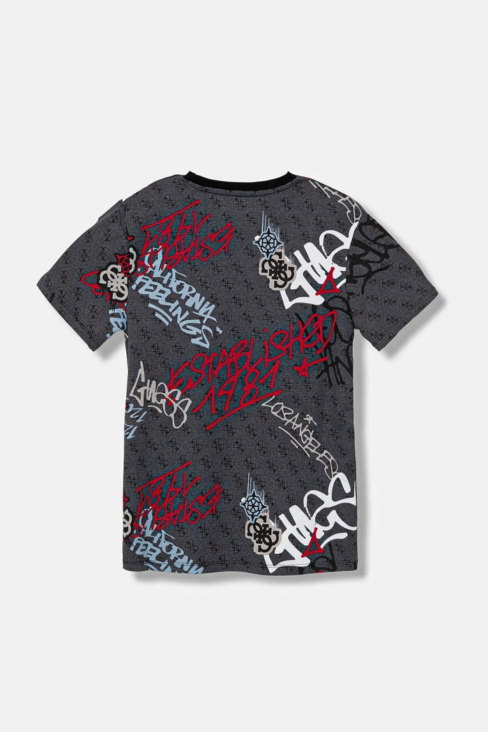 Guess t-shirt bawełniany dziecięcy L5BI07.I3Z14.9BYA szary AW25
