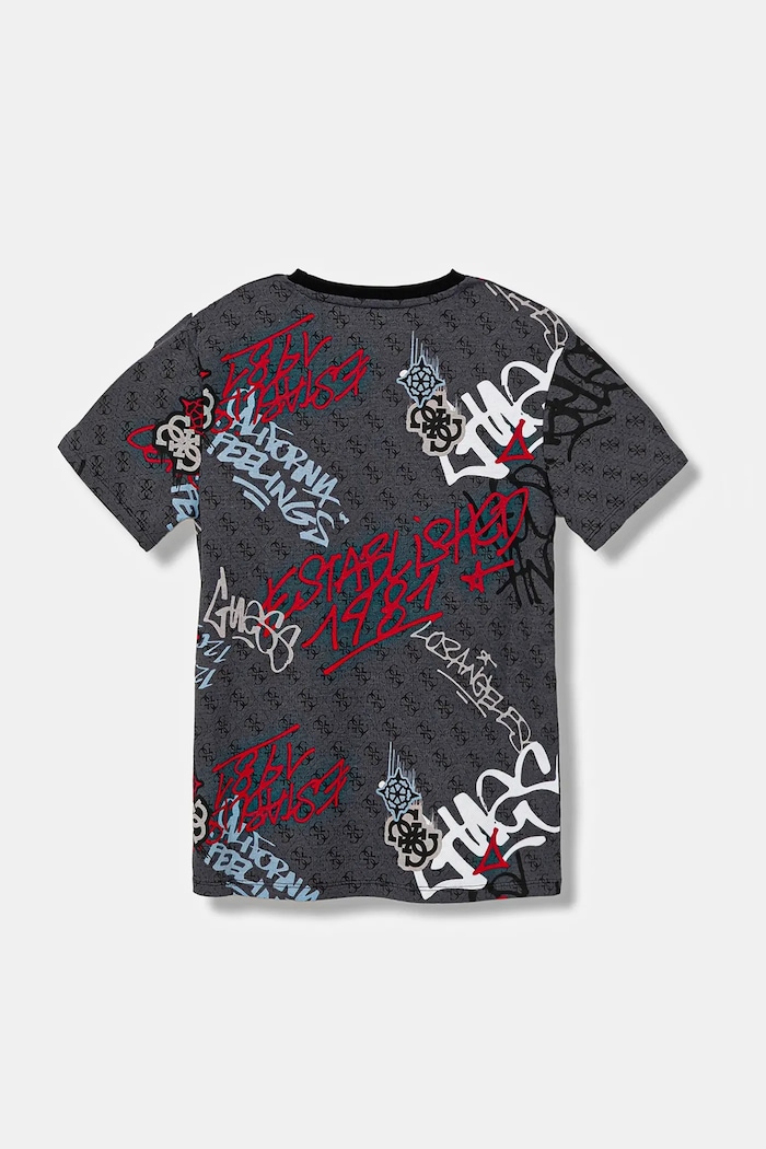 Guess t-shirt bawełniany dziecięcy L5BI07.I3Z14.9BYA szary AW25