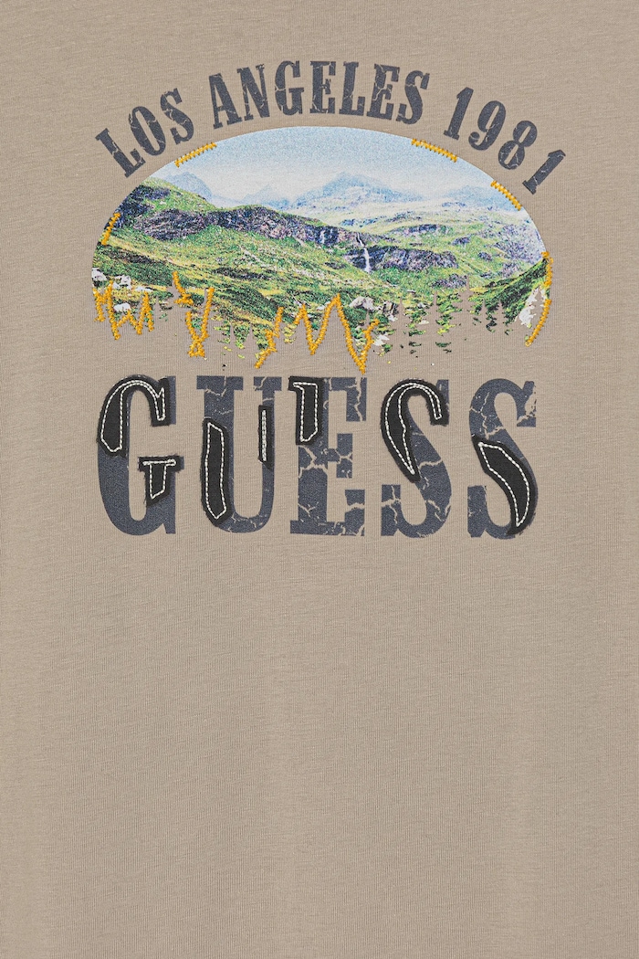 Chłopiec Guess t-shirt bawełniany dziecięcy L5BI24.I3Z14.9BYA beżowy